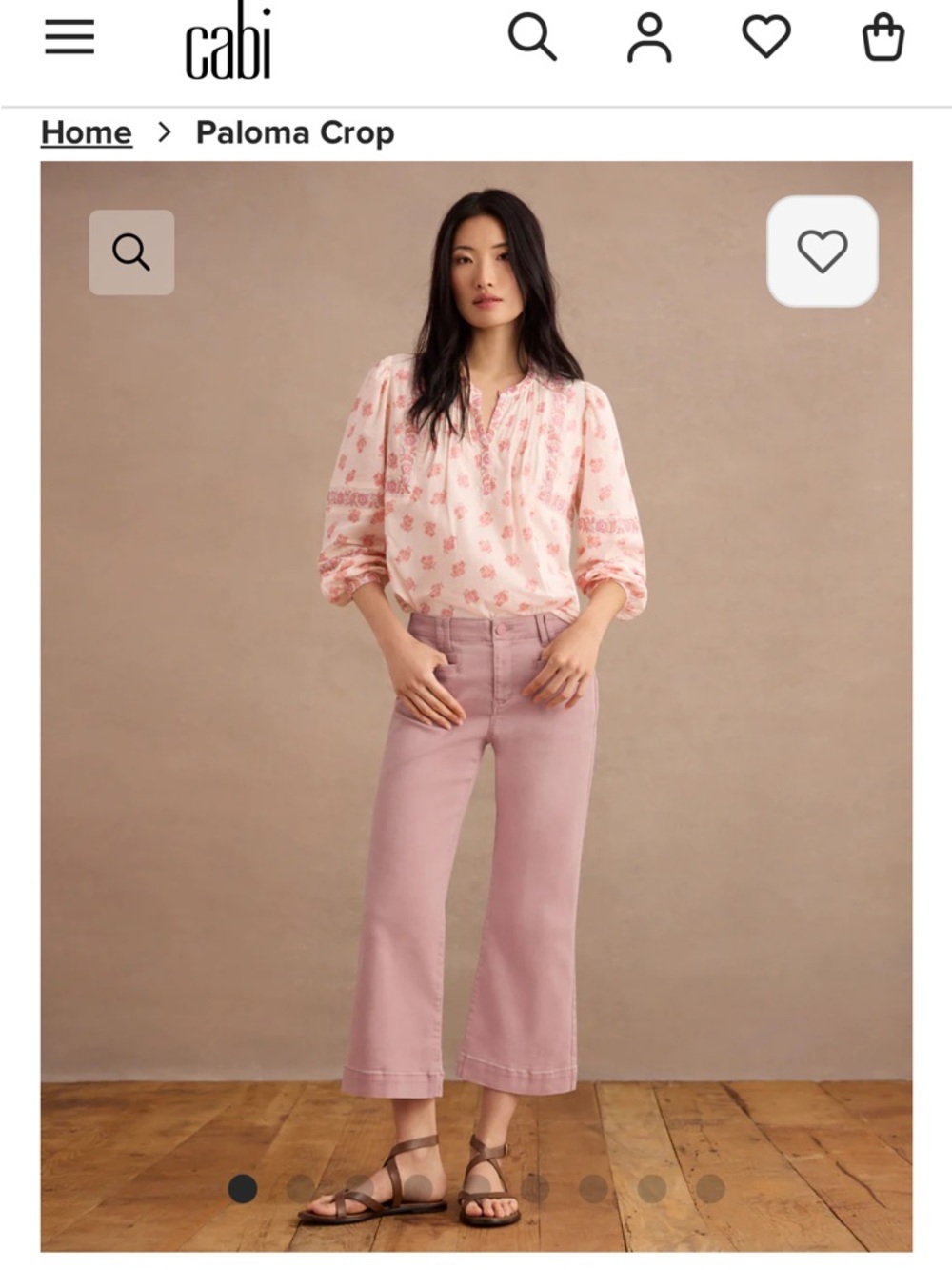 CAbi Paloma Crop  — Dusty Rose